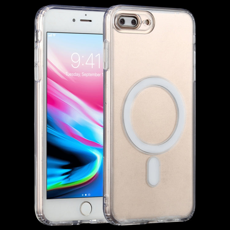 Per iPhone 7 Plus / 8 Plus Custodia Magsafe Semplice Anello magnetico Custodia antiurto in cristallo trasparente acrilico all-inclusive per PC + TPU, For iPhone 7 Plus Per iPhone 7 Plus / 8 Plus Custodia Magsafe Semplice Anello magnetico Custodia antiurto in cristallo trasparente acrilico all-inclusive per PC + TPU, For iPhone 7 Plus